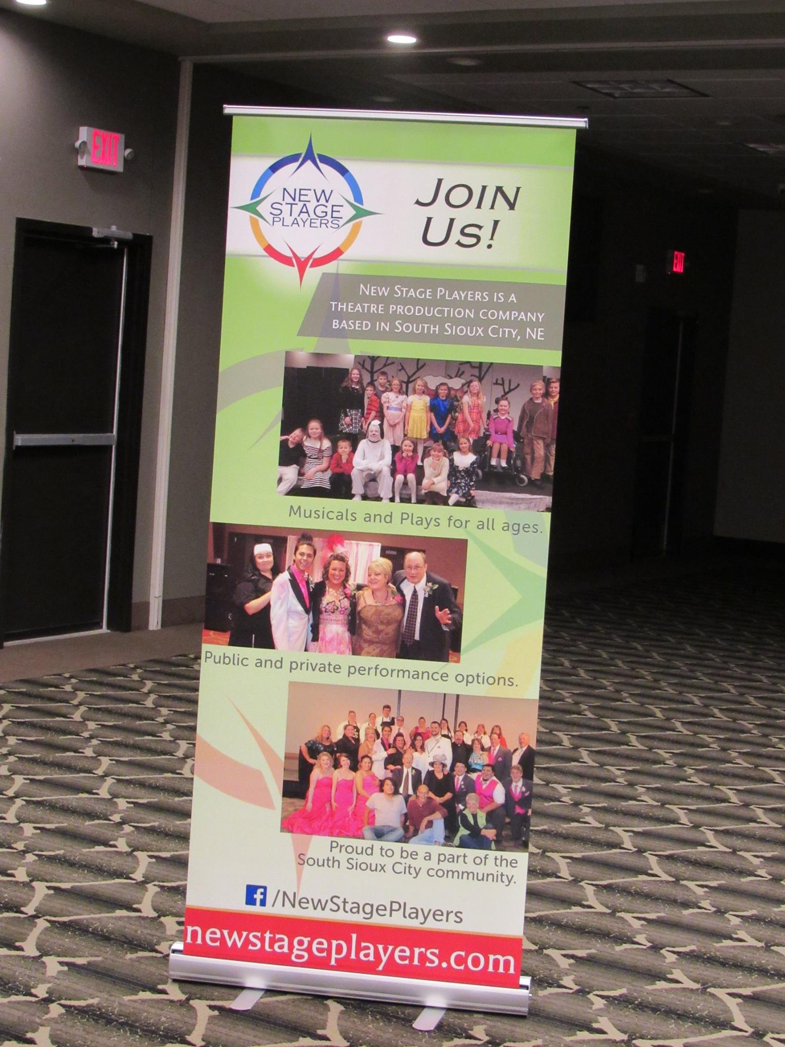 New Stage Players Banner Stand